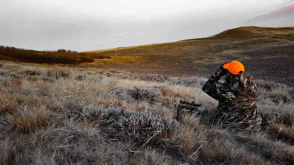 big game hunter on western plains