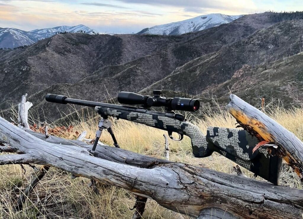 hunting rifle with carbon fiber barrel
